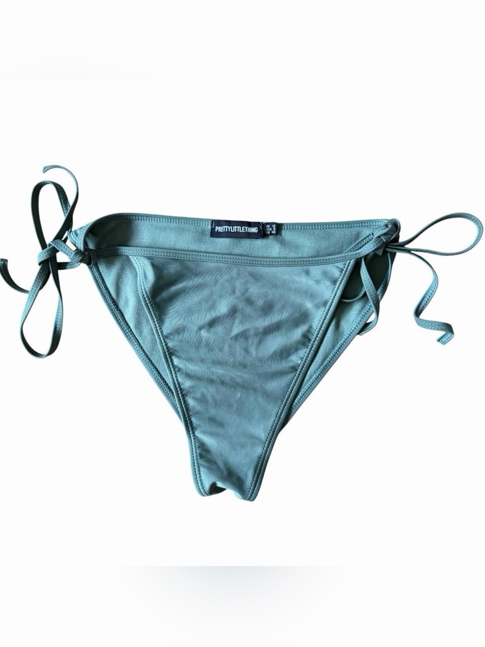 PrettyLittleThing green bikini swimsuit swimwear summer beach bottoms Sz 8